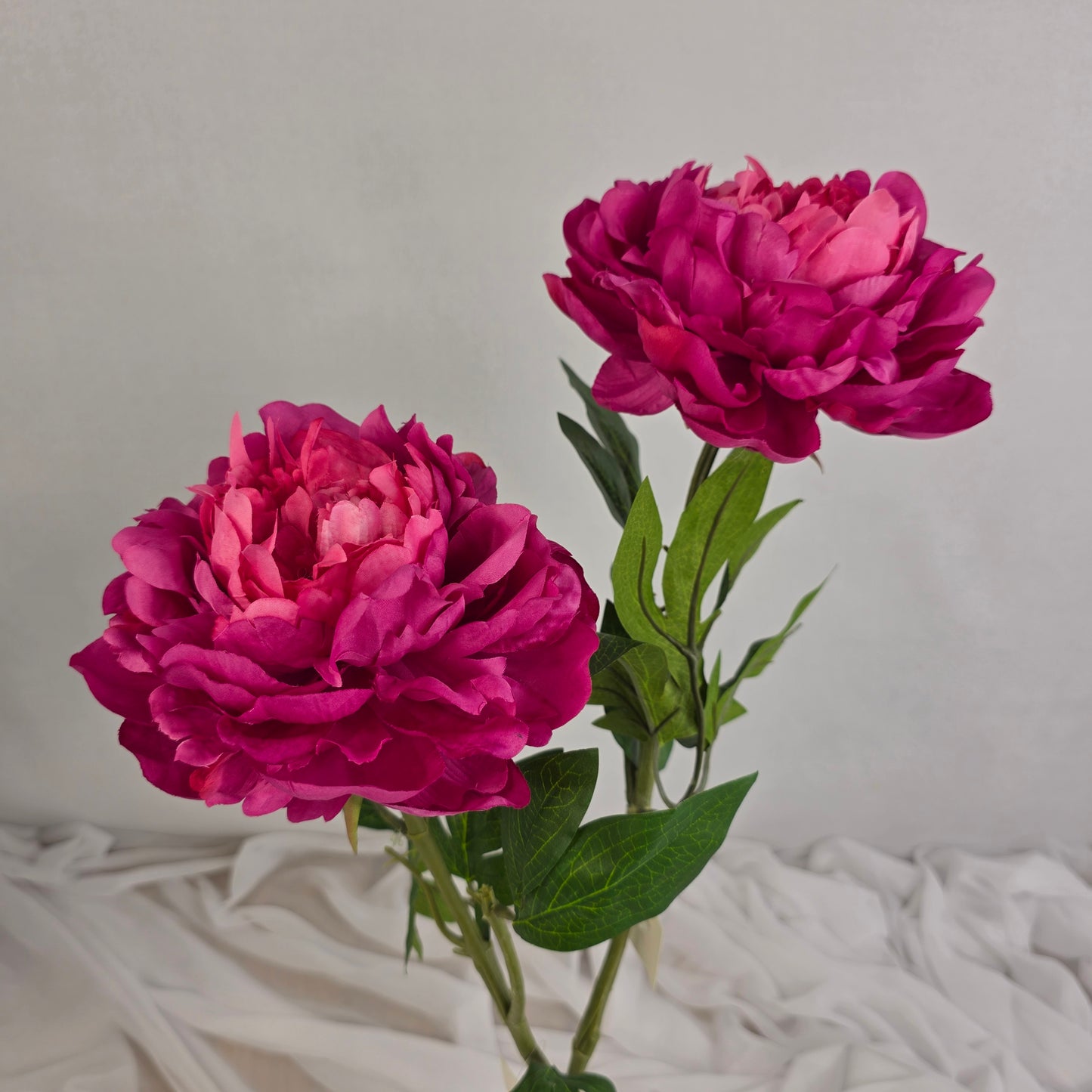 Dark Pink Peony Bloom Large - Realistic Artificial Flowers