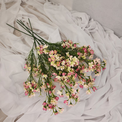 Wax Flower Spray Pale Pink - Realistic Artificial Flowers