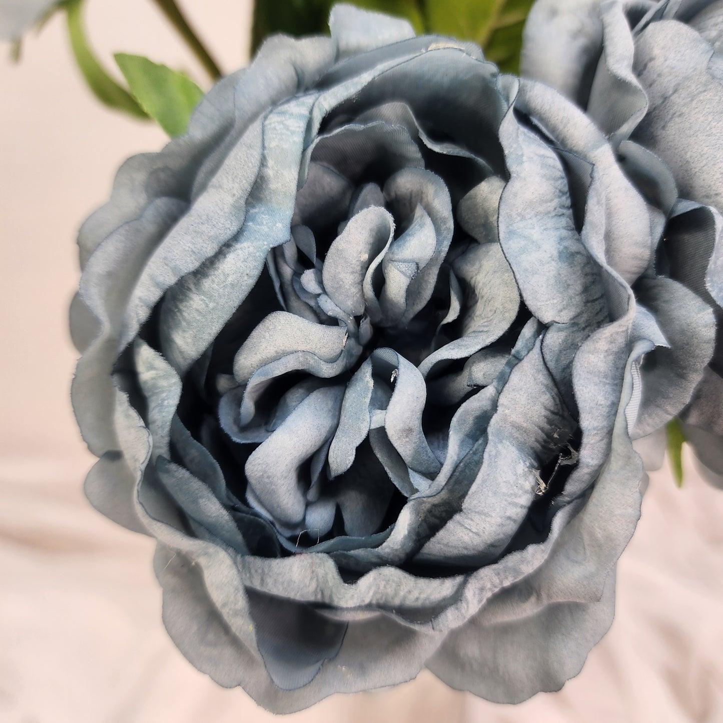 Duck Egg Blue David Austin Half Bloom Real Touch Rose - Realistic Artificial Flowers