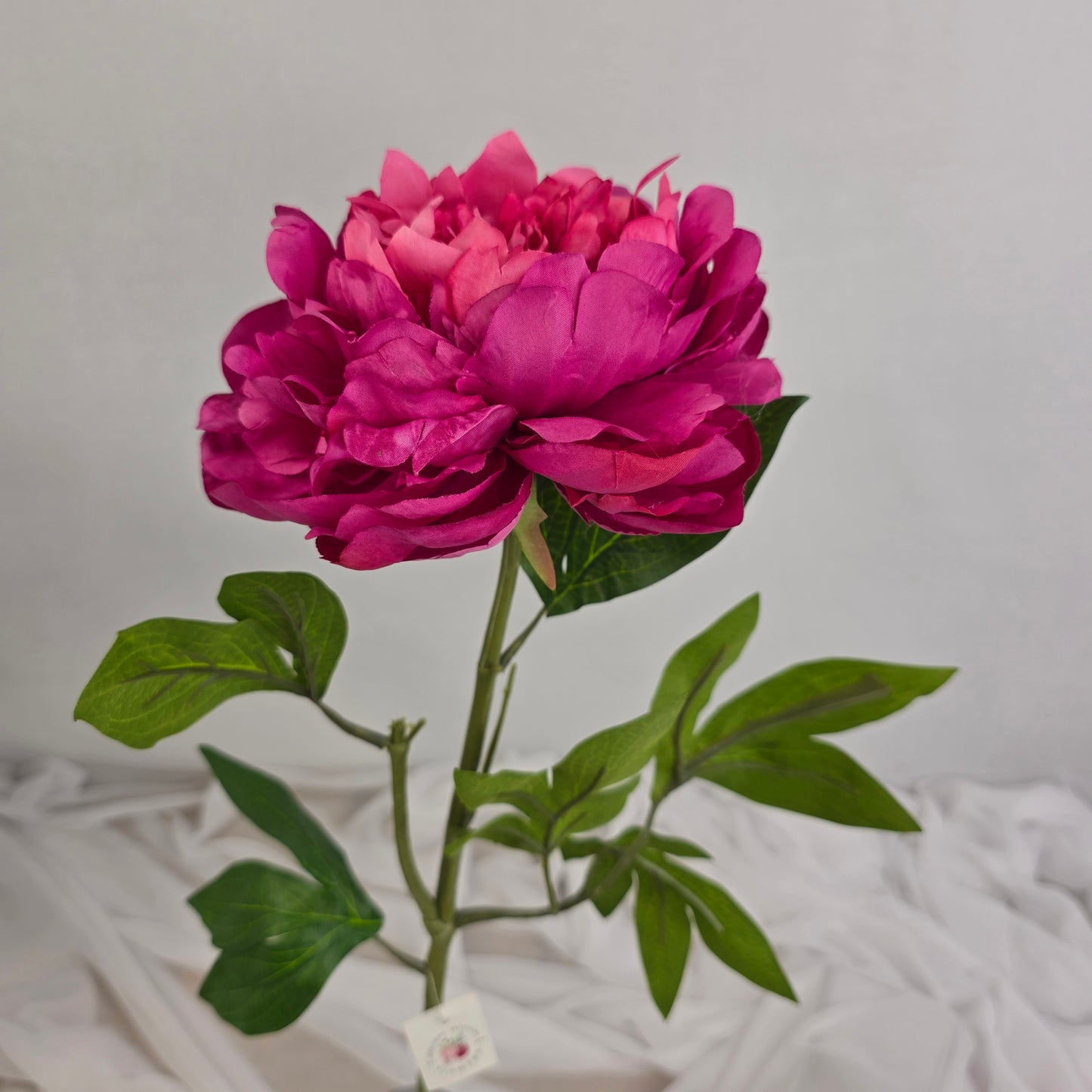 Dark Pink Peony Bloom Large - Realistic Artificial Flowers