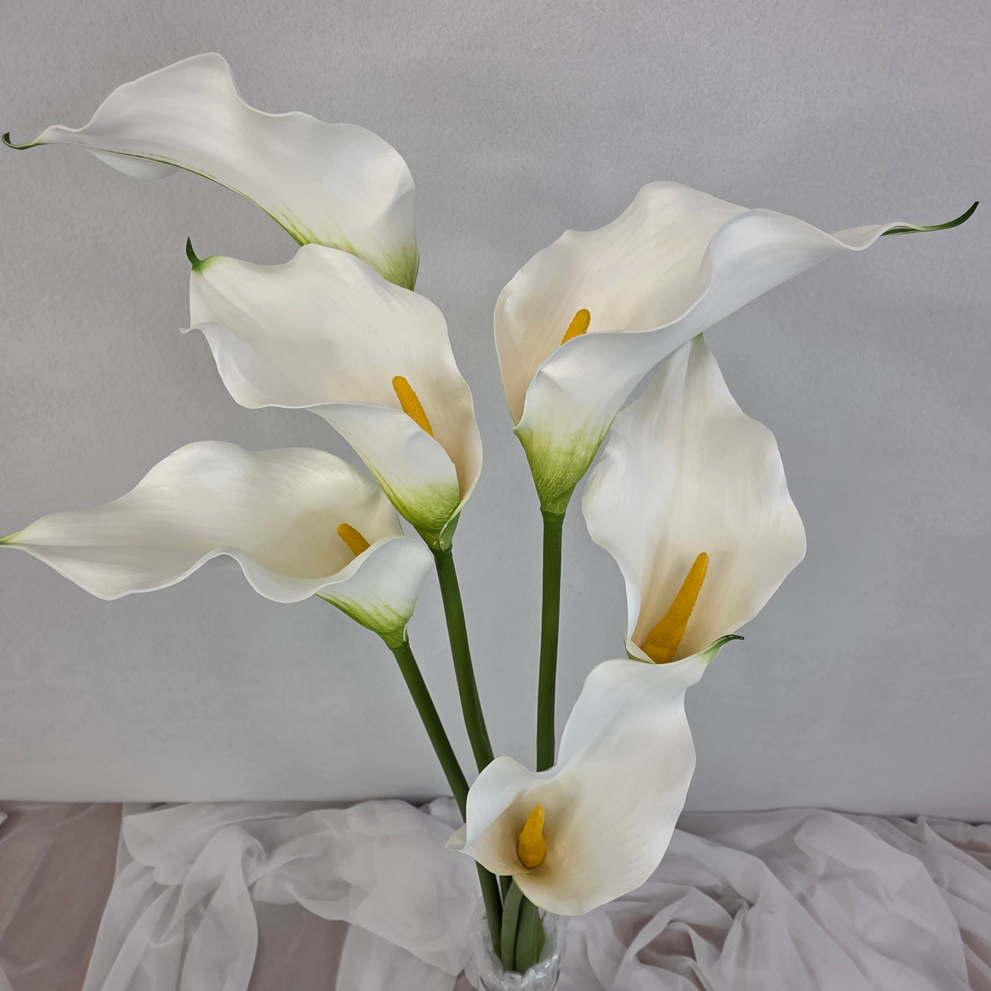 White Long Stem Calla - Realistic Artificial Flowers