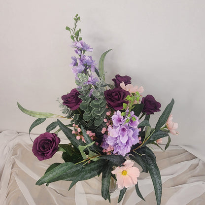 Purple and Mauve Bouquet -Real Touch Blooms