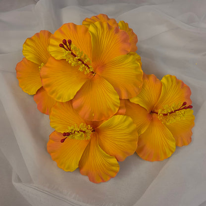 Peach Hibiscus 11.5 cm Flowerhead