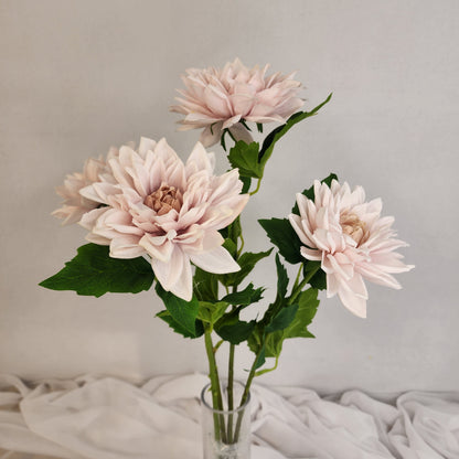 Light Pink Real Touch Dahlias-Realistic Artificial Flowers