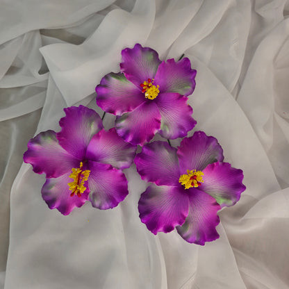 Magenta Hibiscus Shimmery 11.5cm Flowerhead