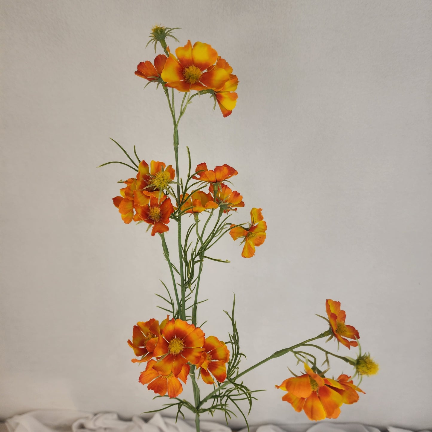 Orange Mini Cosmos Spray - Realistic Artificial Flowers