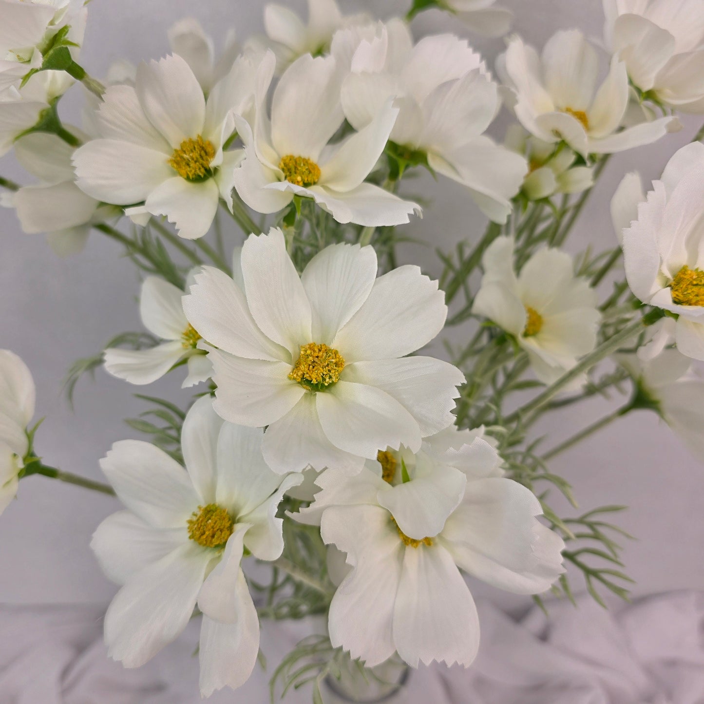 White Cosmos Spray - Realistic Artificial Flowers