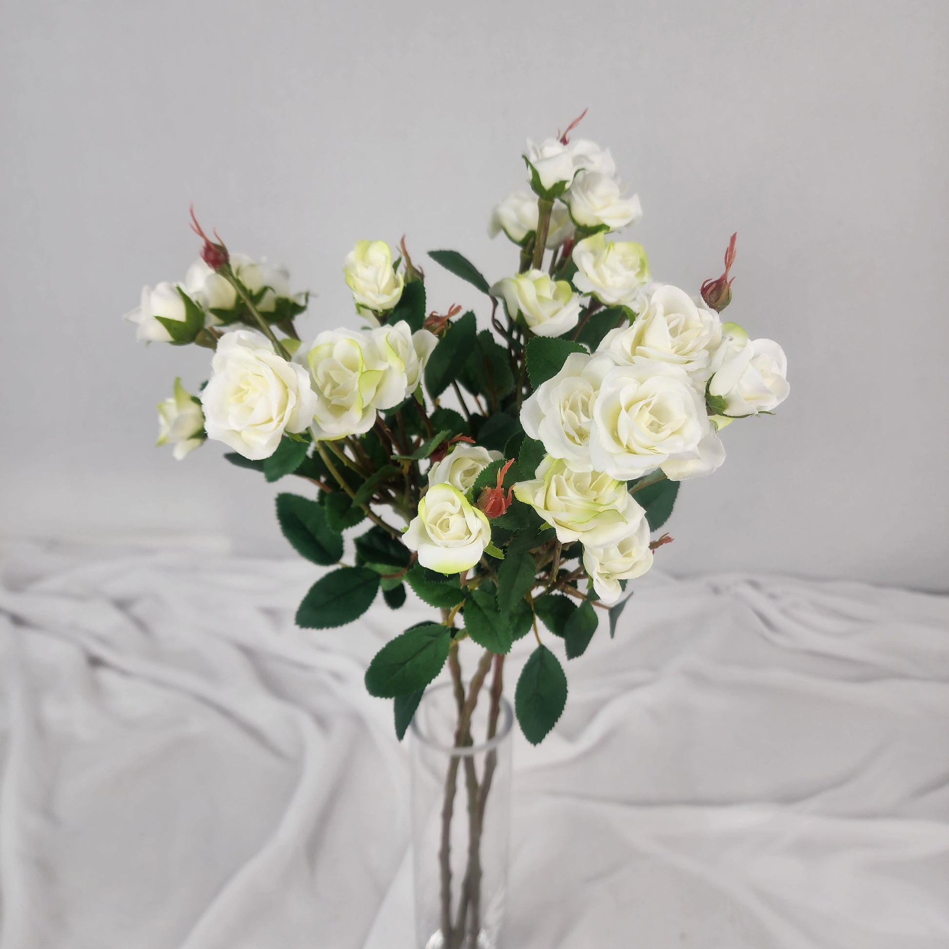 White Mini Rose - Realistic Artificial Flowers
