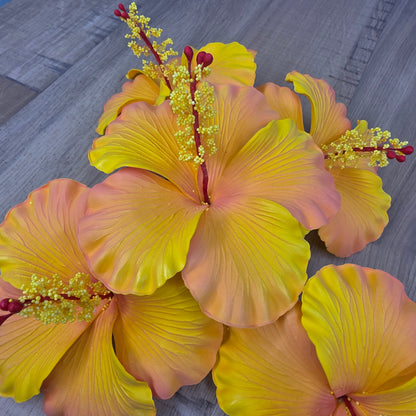 Peach Hibiscus 11.5 cm Flowerhead