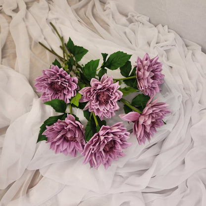 Mauve Real Touch Dahlias-Realistic Artificial Flowers