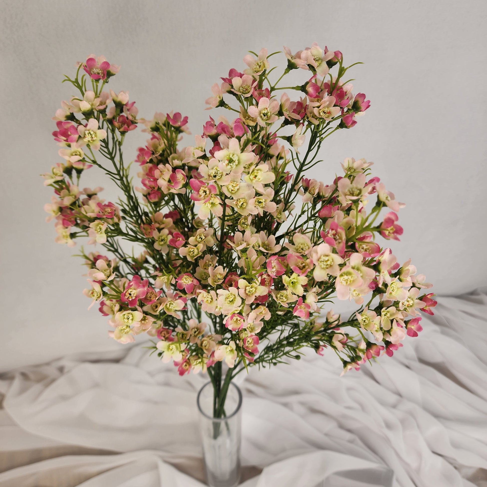 Wax Flower Spray Pale Pink - Realistic Artificial Flowers