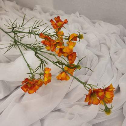 Orange Mini Cosmos Spray - Realistic Artificial Flowers