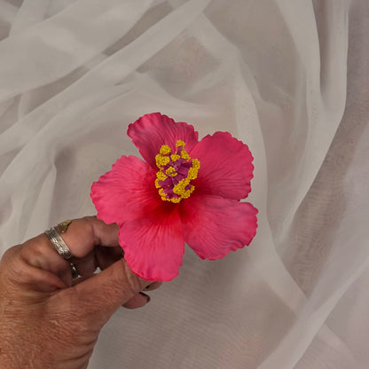 Pink Hibiscus 8cm Flowerhead