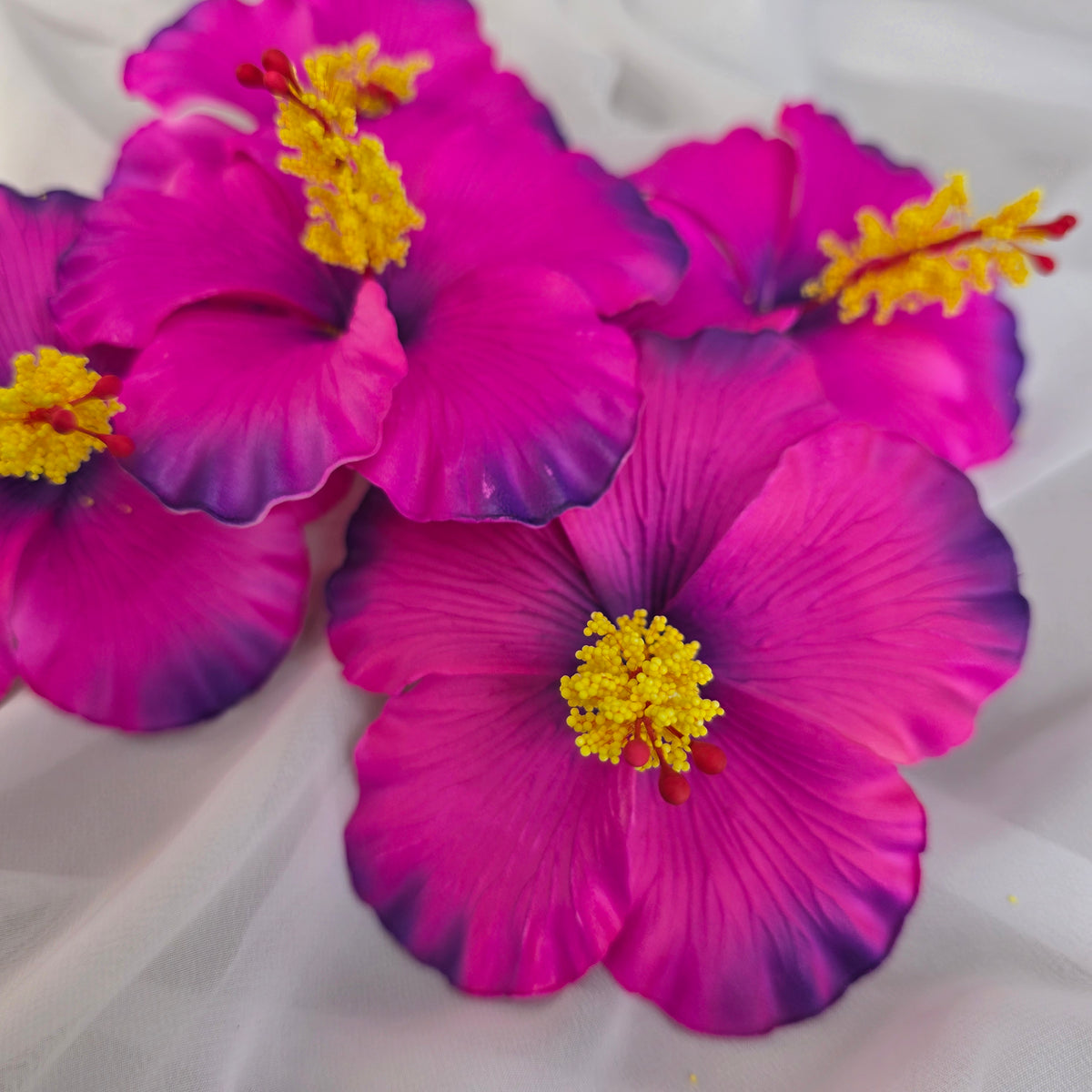 Fuchsia/Purple Hibiscus 11.5 cm Flowerhead