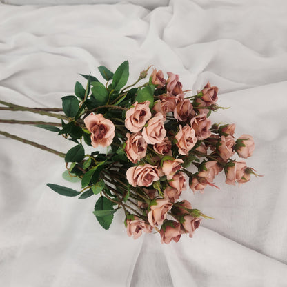 Dusty Pink Mini Rose Silk- Realistic Artificial Flowers