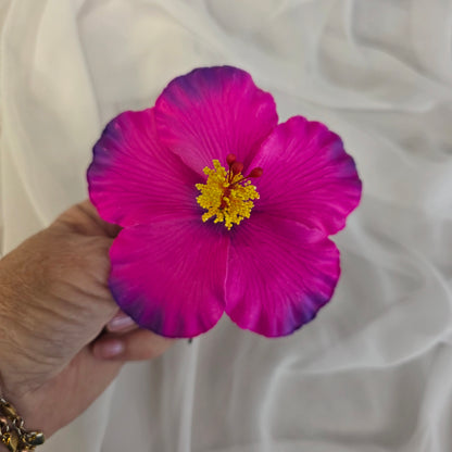 Fuchsia/Purple Hibiscus 11.5 cm Flowerhead