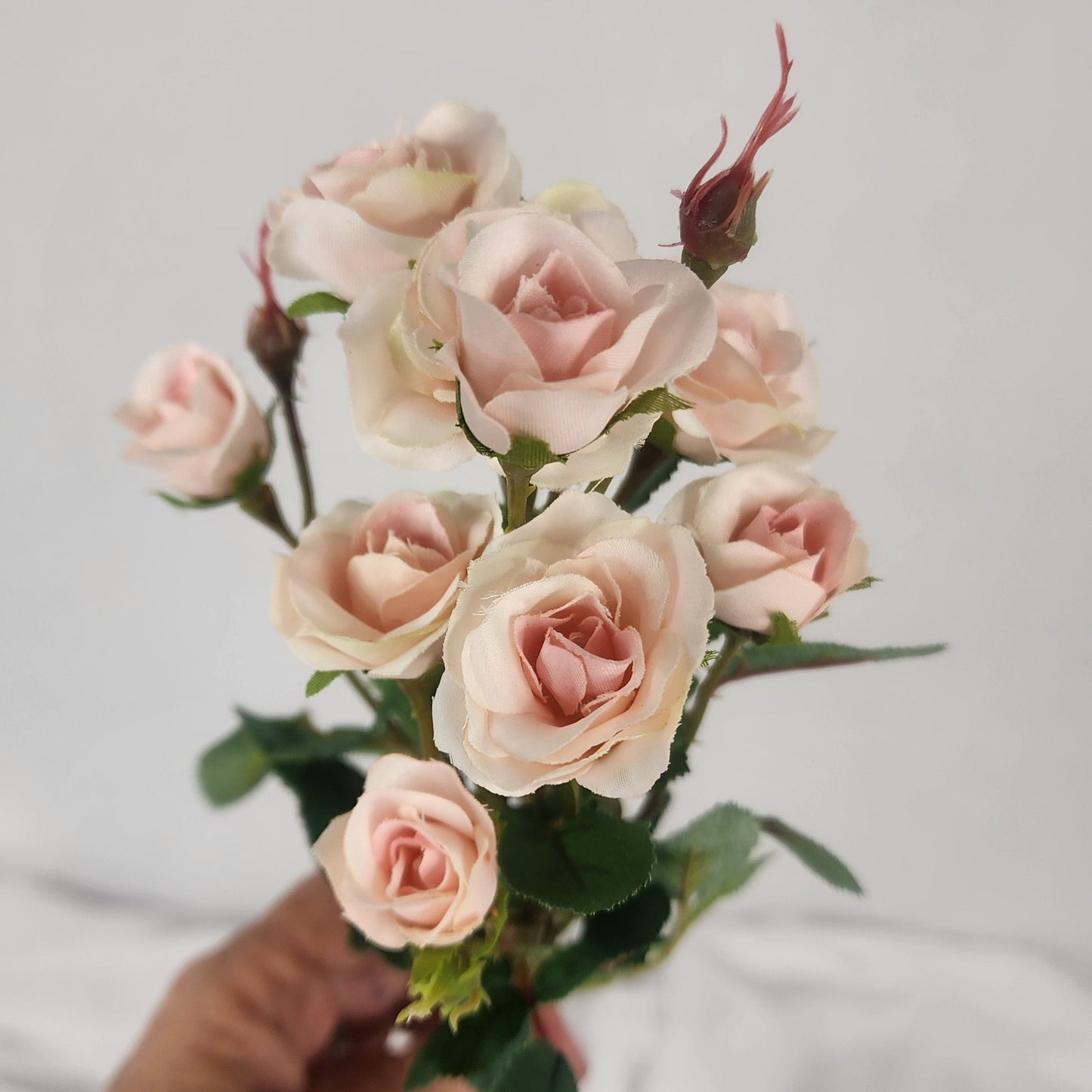 Light Pink Mini Rose Silk- Realistic Artificial Flowers