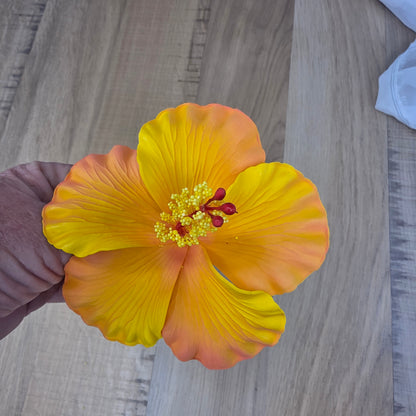 Peach Hibiscus 11.5 cm Flowerhead