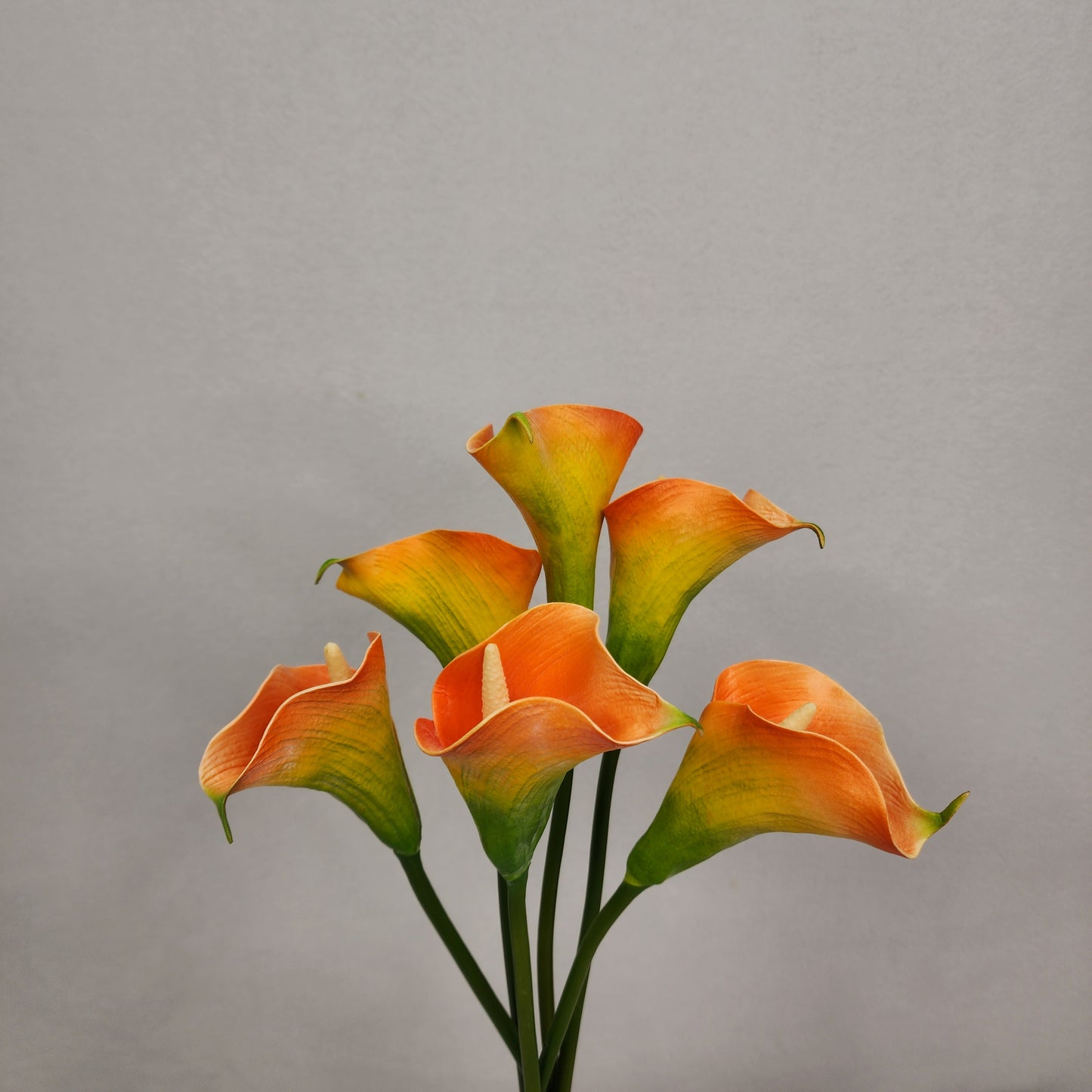 Orange Mini Calla Lily  - Realistic Artificial Flowers
