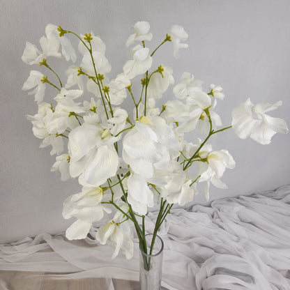 White Sweet Pea Spray- Realistic Artificial Flowers