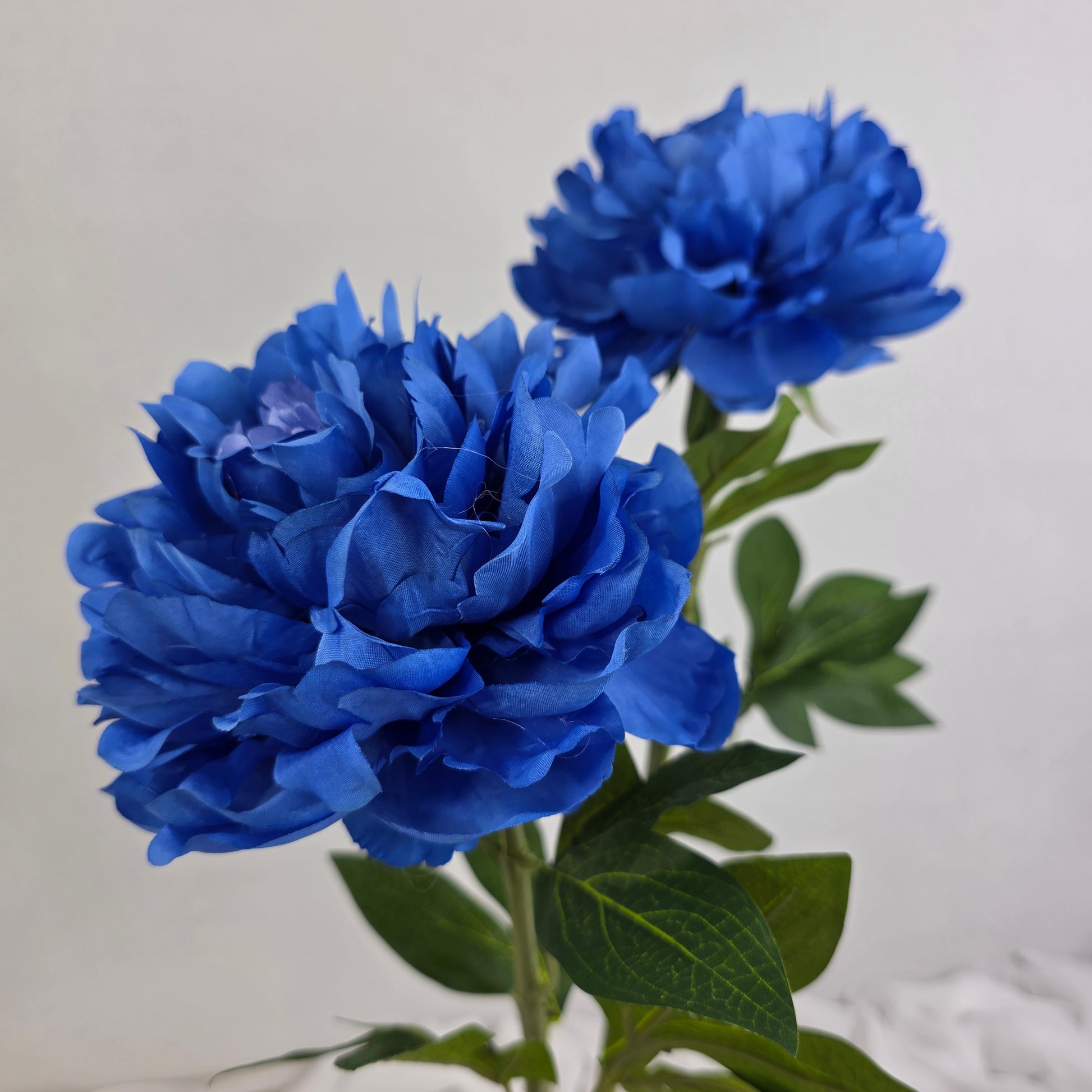 Dark Blue Peony Bloom Large - Realistic Artificial Flowers