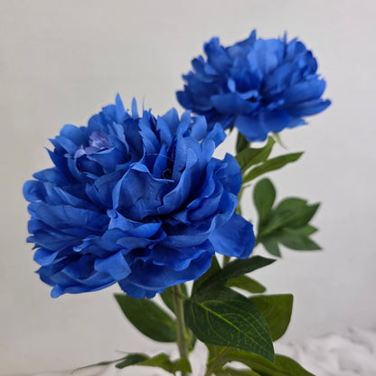 Dark Blue Peony Bloom Large - Realistic Artificial Flowers