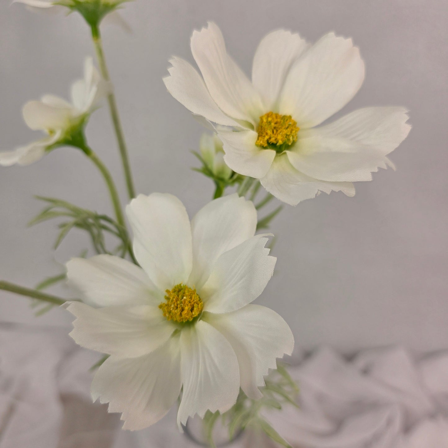White Cosmos Spray - Realistic Artificial Flowers
