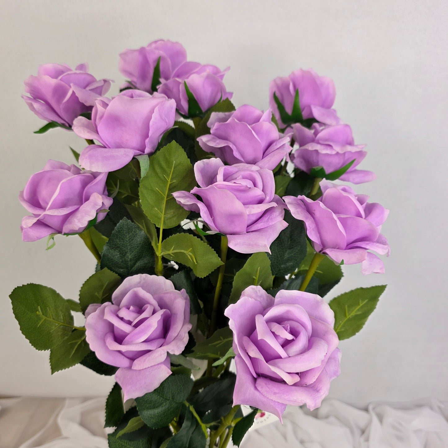 Lilac Real Touch Open Bloom Rose - Realistic Artificial Flowers