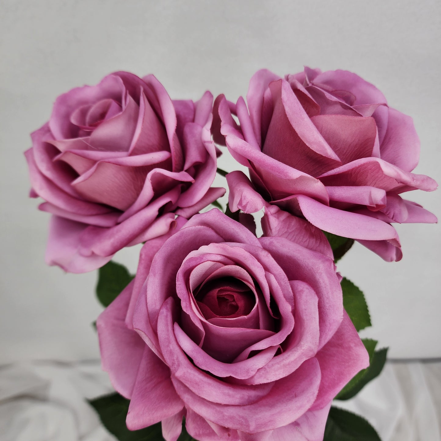 Mauve Royal Real Touch Rose - Realistic Artificial Flowers