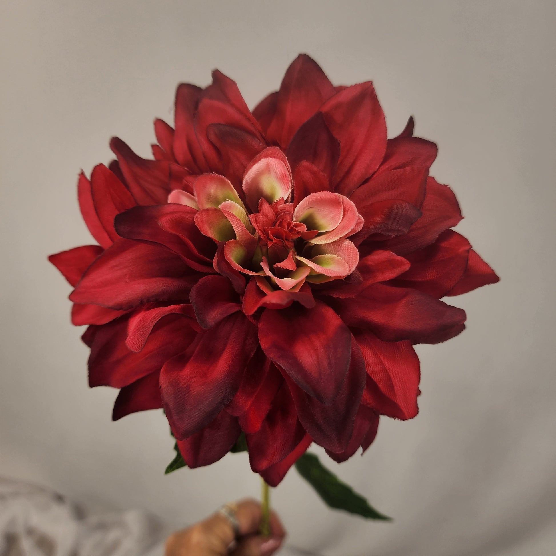 Burgundy Dahlia Silk Touch- Realistic Artificial Flowers