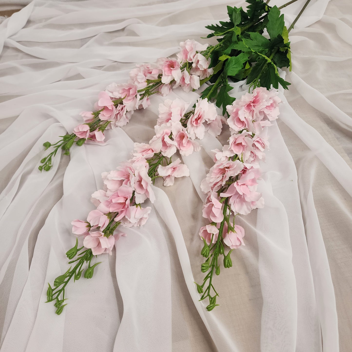Pale Pink Real Touch Delphinium - Realistic Artificial Flowers
