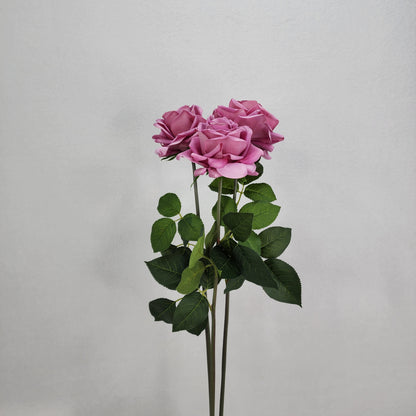 Mauve Royal Real Touch Rose - Realistic Artificial Flowers
