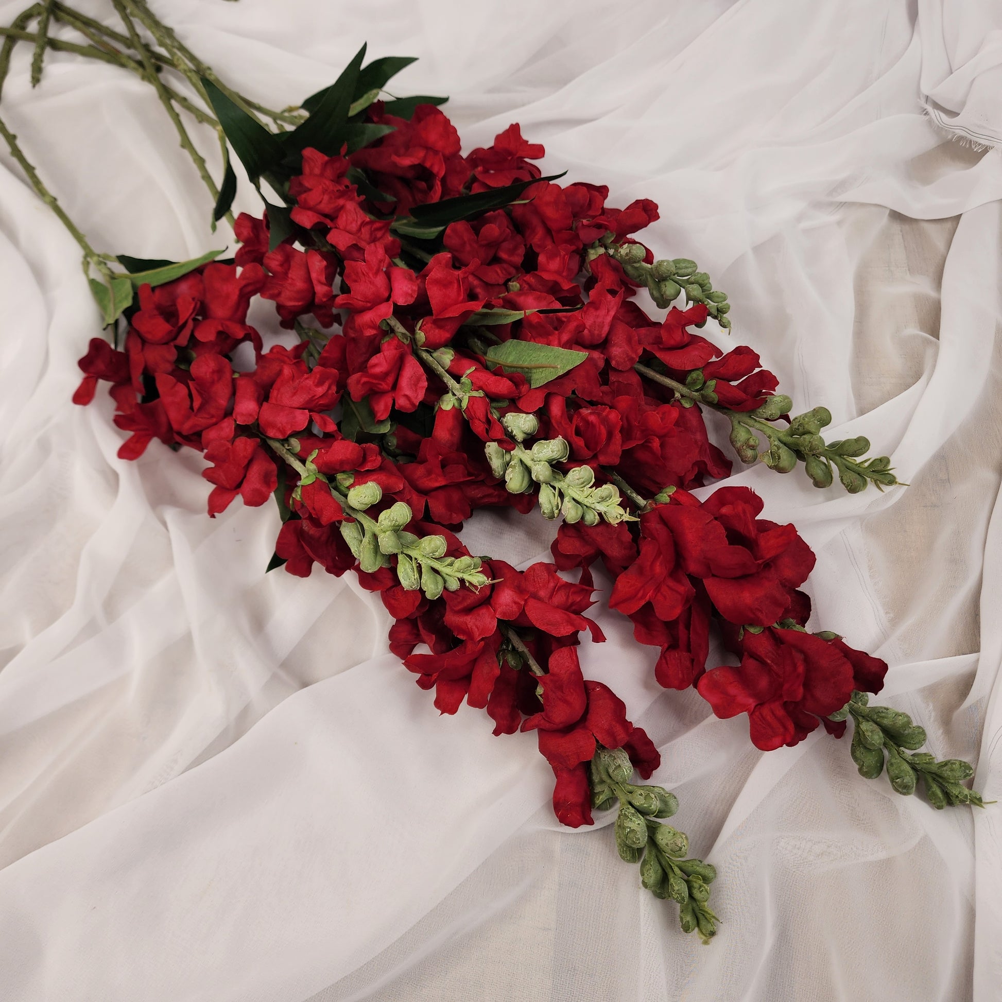 Red Snapdragons - Realistic Artificial Flowers