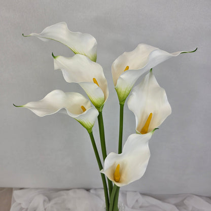 White Long Stem Calla - Realistic Artificial Flowers