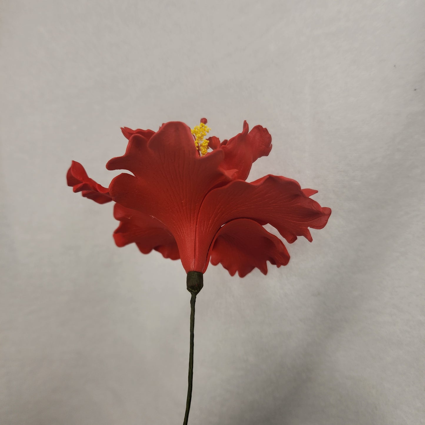 Red Double Hibiscus 11cm- Realistic artificial Flowers