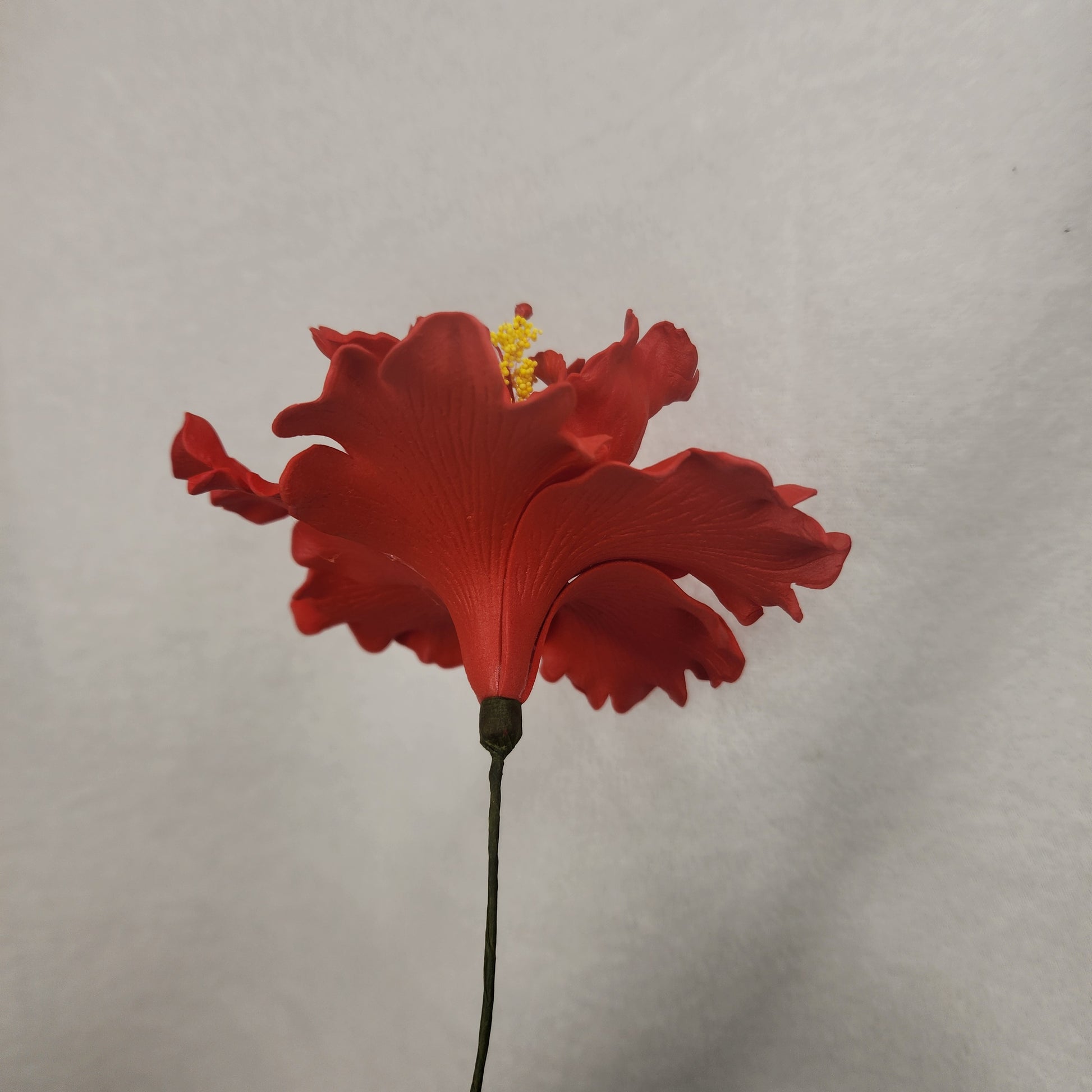 Red Double Hibiscus 11cm- Realistic artificial Flowers
