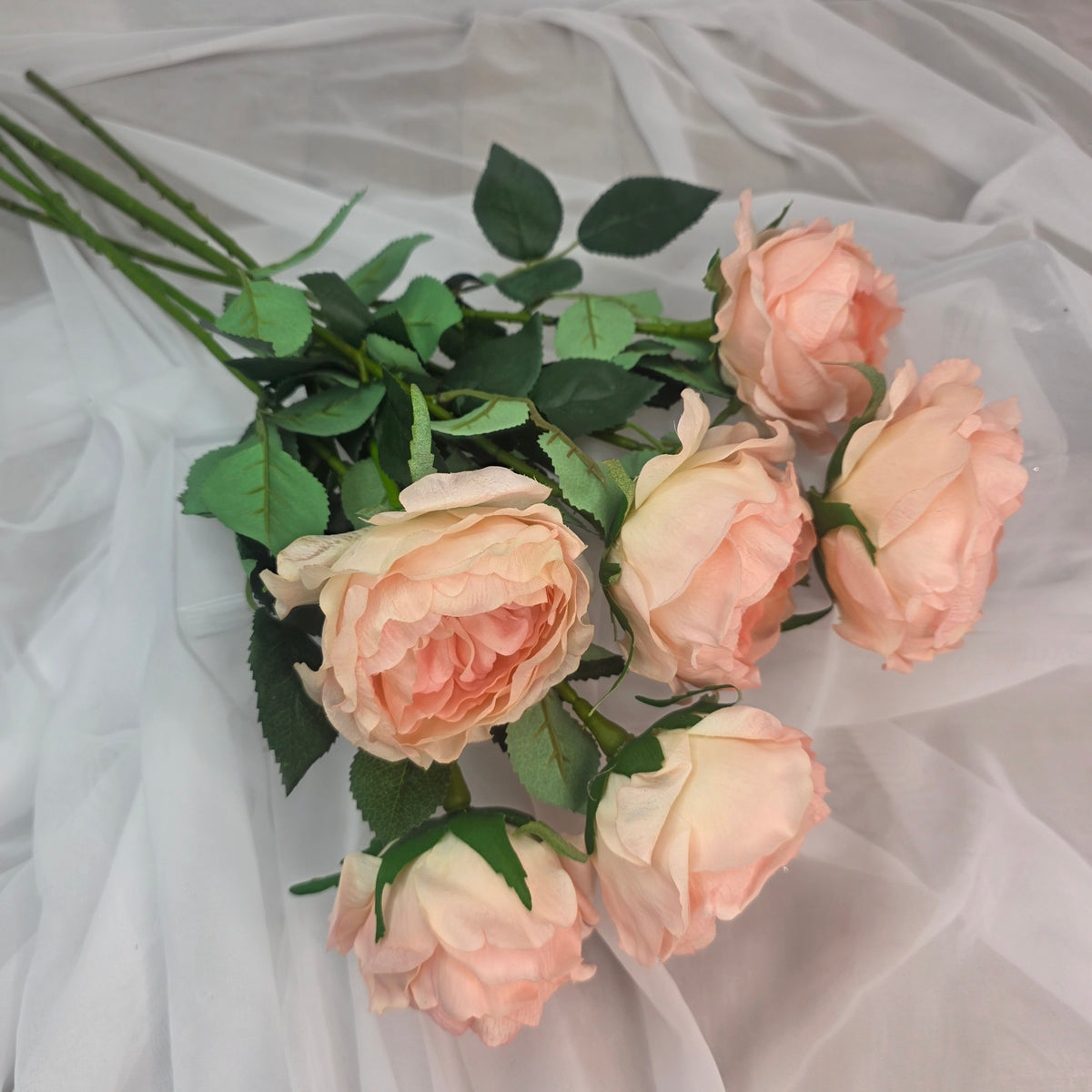 Pink David Austin Half Bloom Real Touch Rose