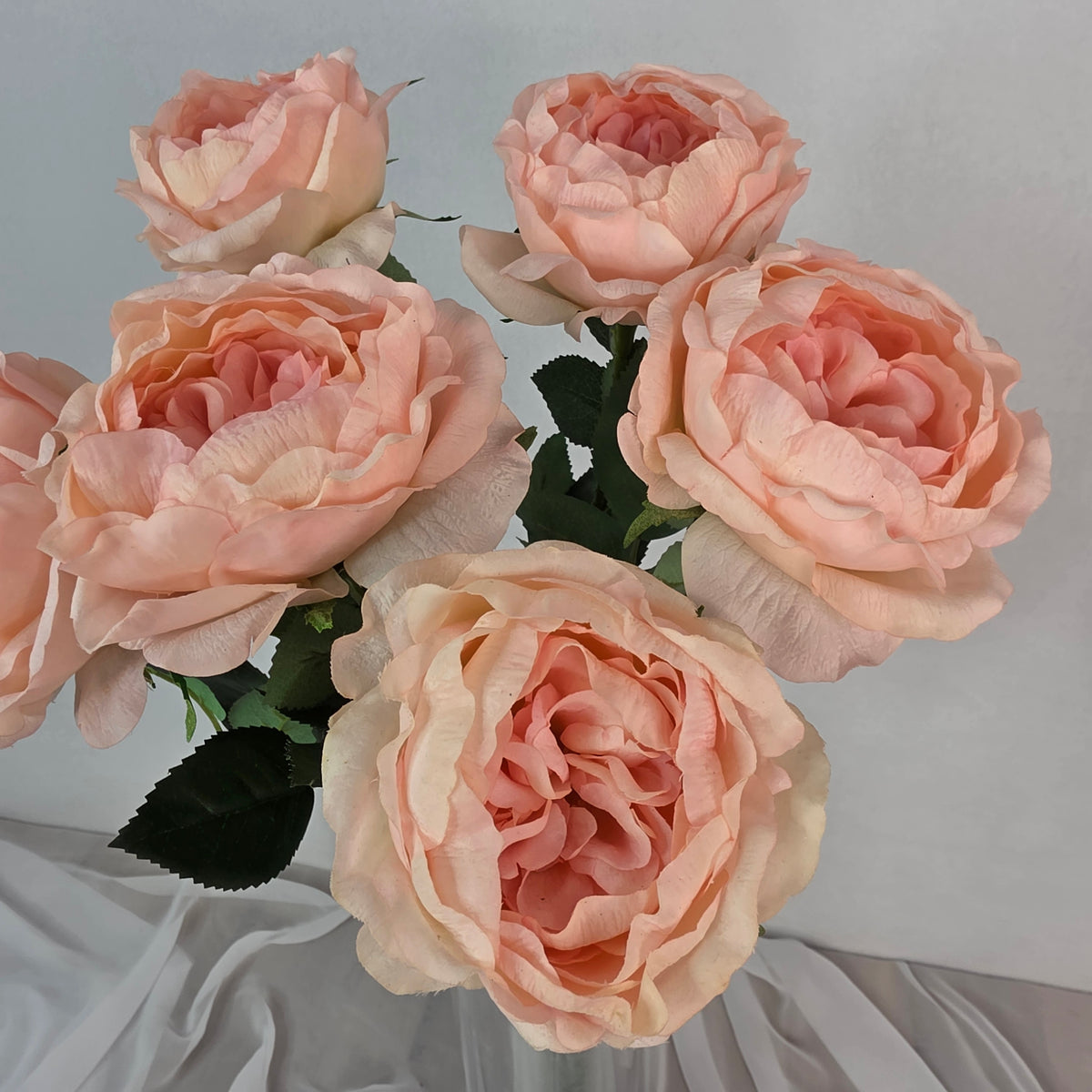 Pink David Austin Half Bloom Real Touch Rose