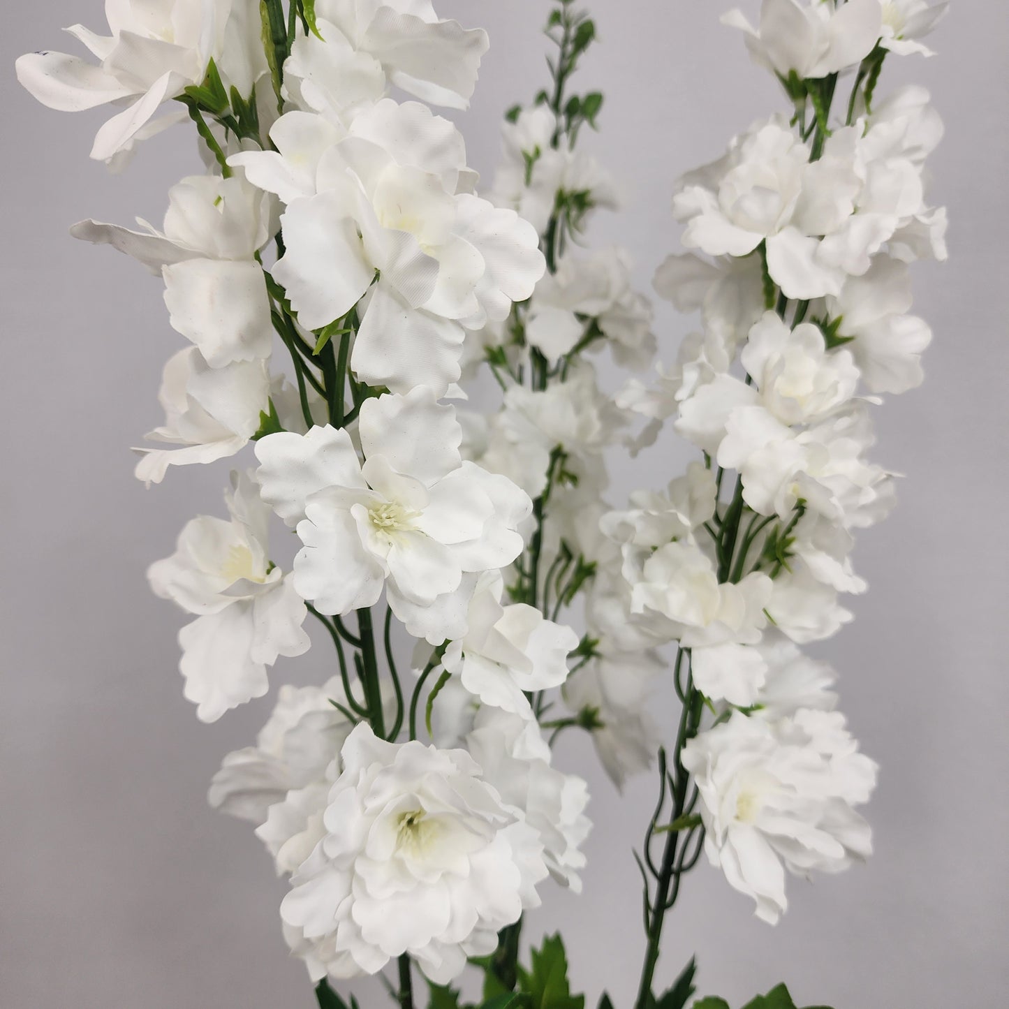 White Large Real Touch Delphinium - Realistic Artificial Flowers
