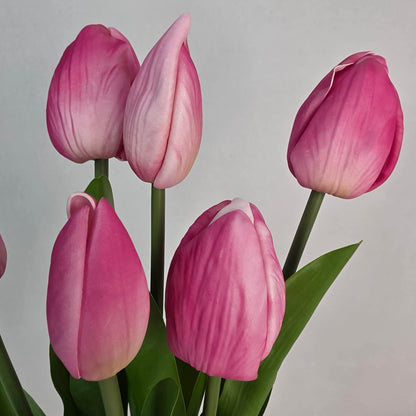 Pink Tulip Real Touch Bud and Bloom -Realistic Artificial Flowers