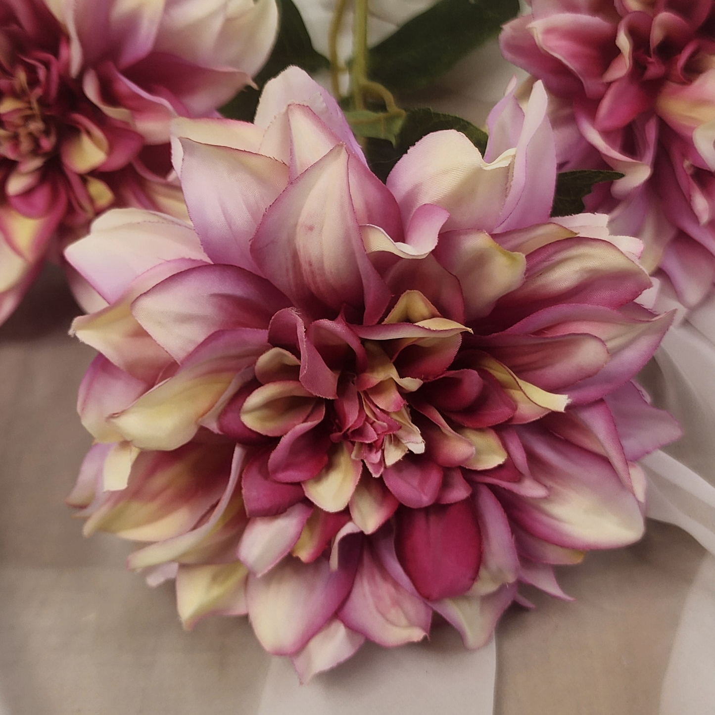 Lilac Swirl Dahlia Silk Touch- Realistic Artificial Flowers