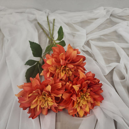 Rust Dahlia Silk Touch- Realistic Artificial Flowers