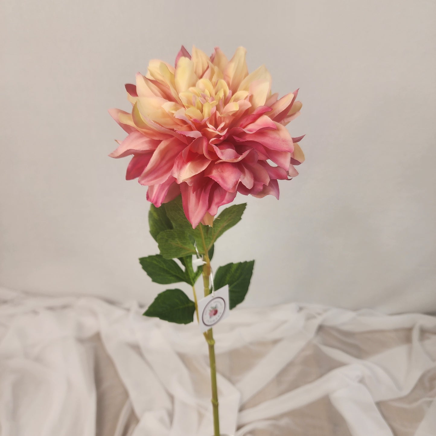 Cranberry Swirl Dahlia Silk Touch- Realistic Artificial Flowers