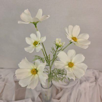 White Cosmos Spray - Realistic Artificial Flowers