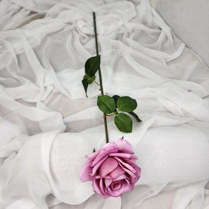 Mauve Royal Real Touch Rose - Realistic Artificial Flowers