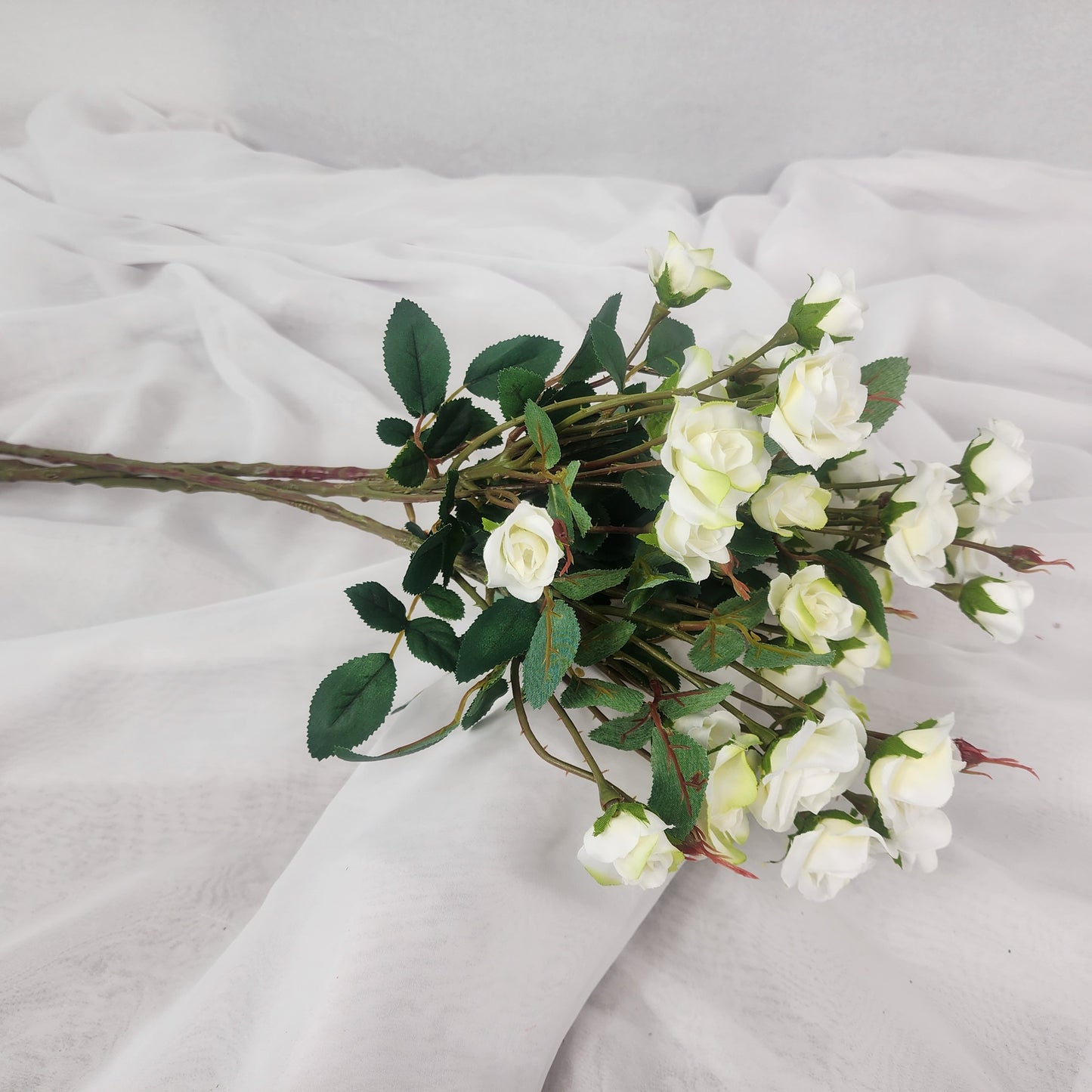 White Mini Rose - Realistic Artificial Flowers