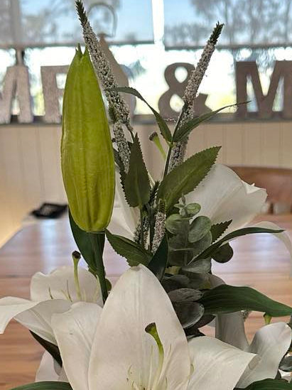 White Oriental Lily Arrangement