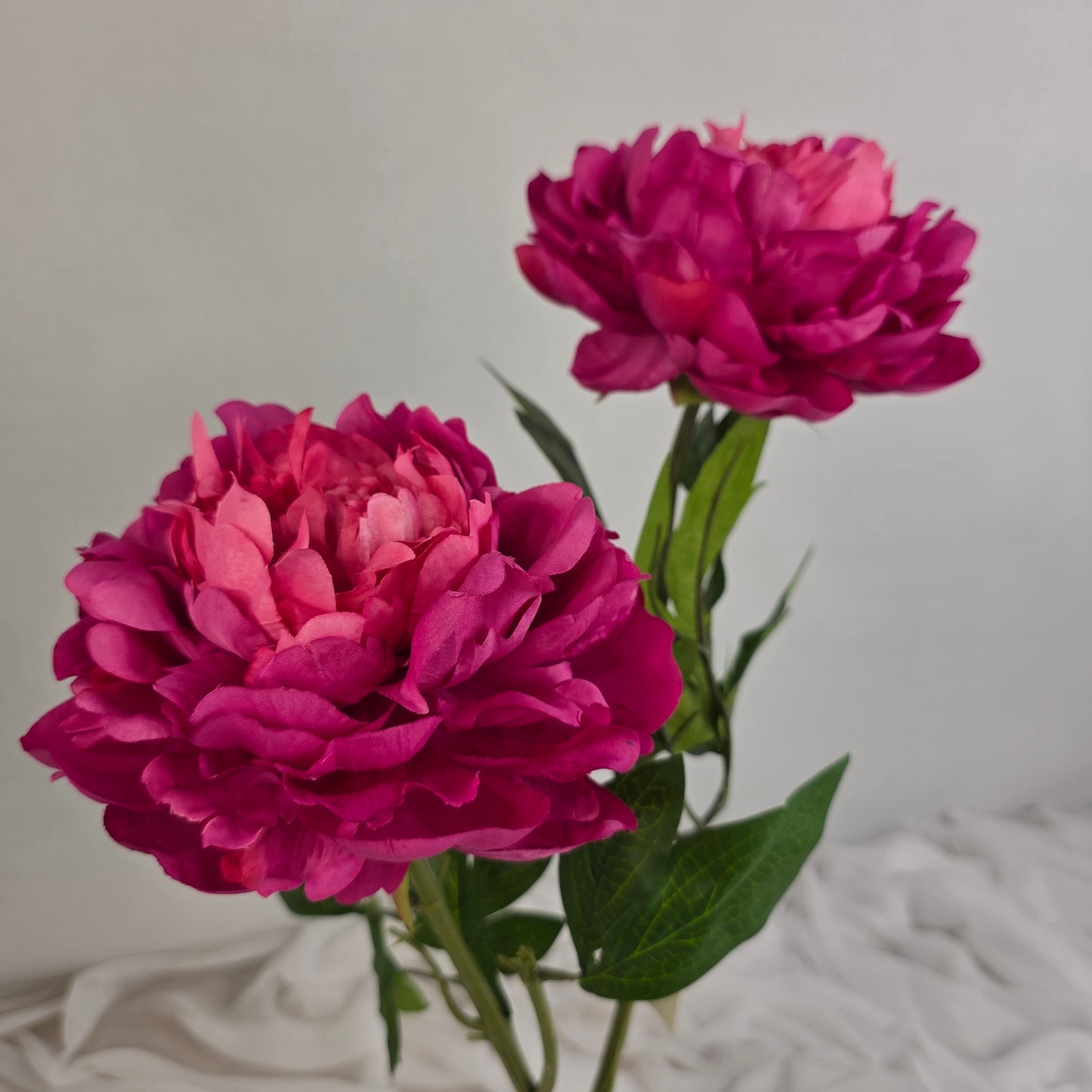 Dark Pink Peony Bloom Large - Realistic Artificial Flowers
