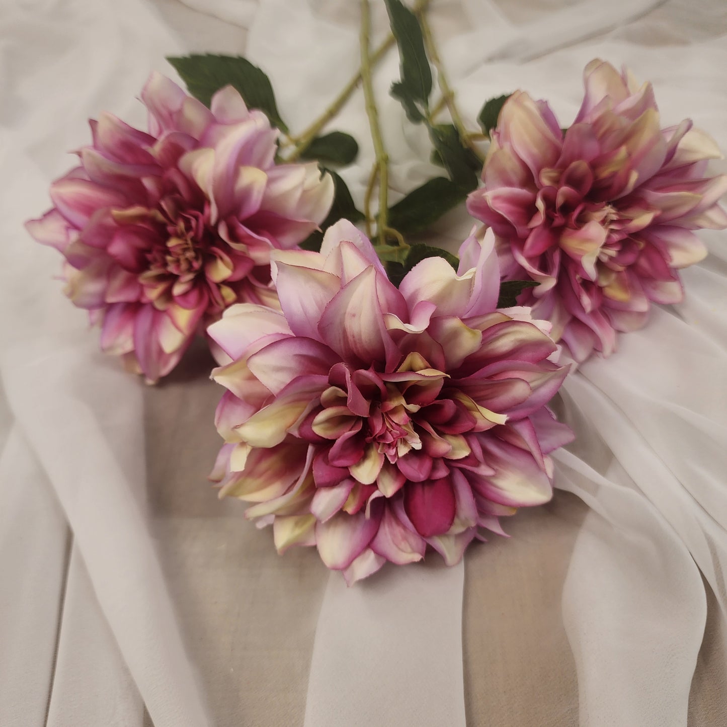 Lilac Swirl Dahlia Silk Touch- Realistic Artificial Flowers