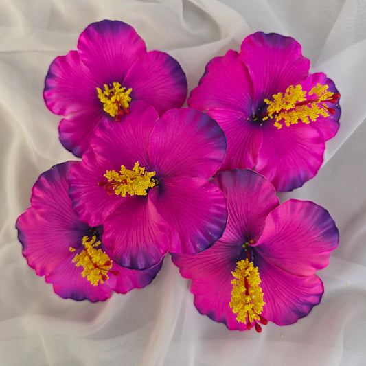 Fuchsia/Purple Hibiscus 11.5 cm Flowerhead